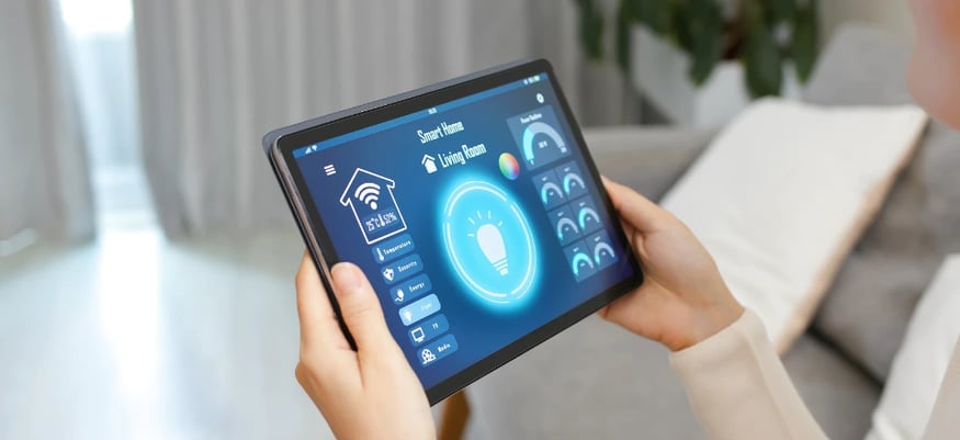 Image of a smart home touchscreen