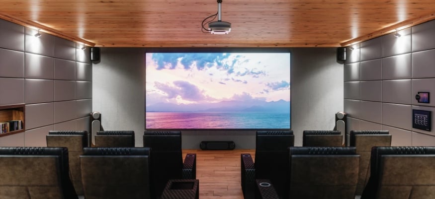 A fully kitted-out home cinema