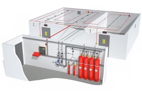 Fire suppression system diagram