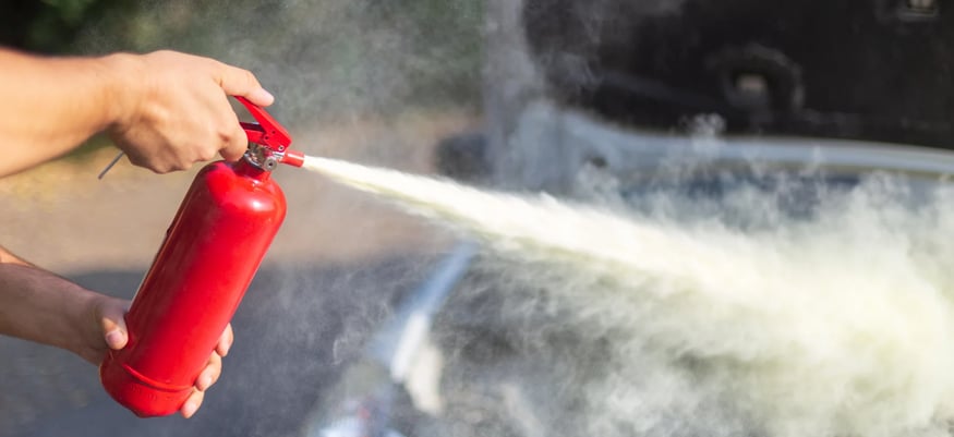 Dry Powder Fire Extinguisher In Use (1)