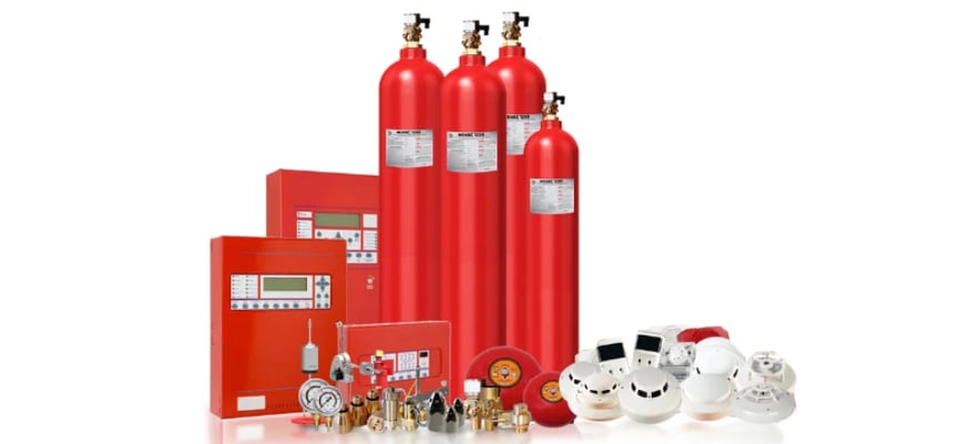 Novec Fire Suppression System Canisters and Detectors