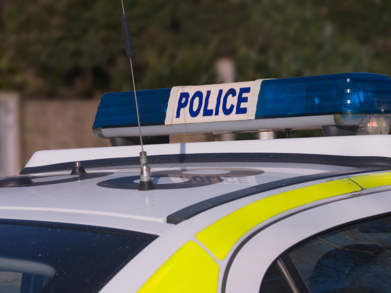 Close up of a UK police car